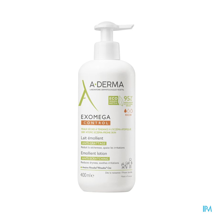 A-DERMA — EXOMEGA CONTROL — LAIT ÉMOLLIENT anti-grattage - Peaux sèches à tendance atopique