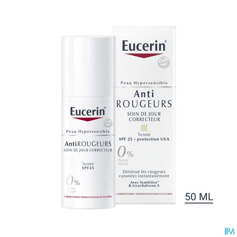 Anti-Rougeurs Soin de Jour Correcteur Teinté SPF 25 + protection UVA Peau Hypersensible avec pompe 50ml