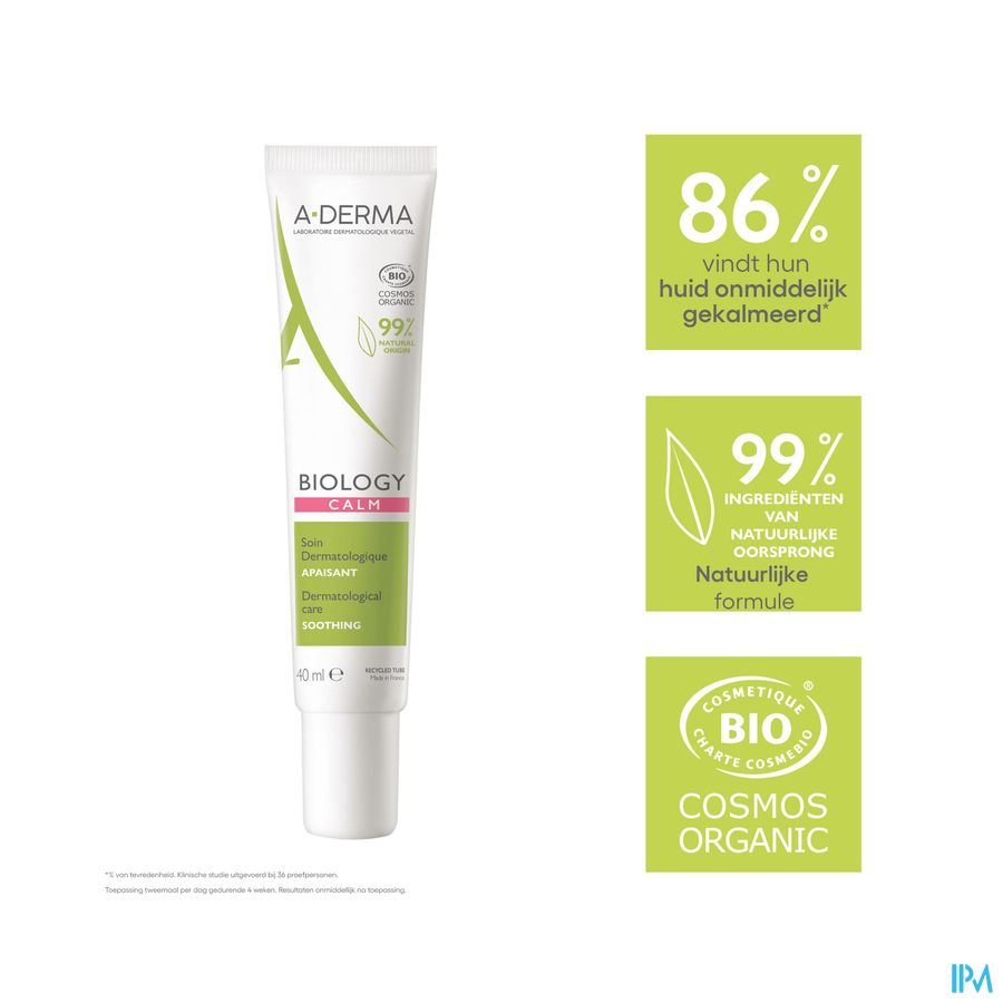 A-DERMA - BIOLOGY CALM SOIN DERMATOLOGIQUE APAISANT - Crème apaisante visage - BIOLOGY