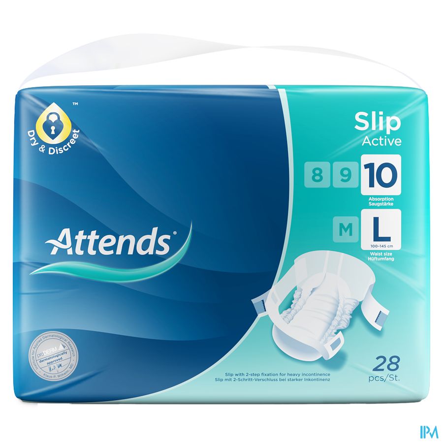 Attends Slip Active 10 Large 1x28