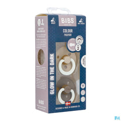 Bibs 2 Sucette Duo Glow In Dark Vanilla/oak