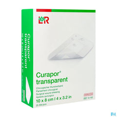 Curapor Transparent Steril 10cmx 8cm 25 13102