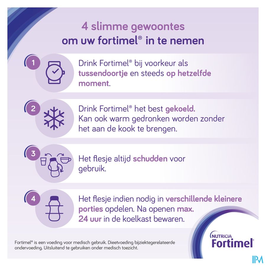 Fortimel Compact Protein Mixed Multipack Complément Nutritionnel Dénutrition Bouteilles 8x125 ml
