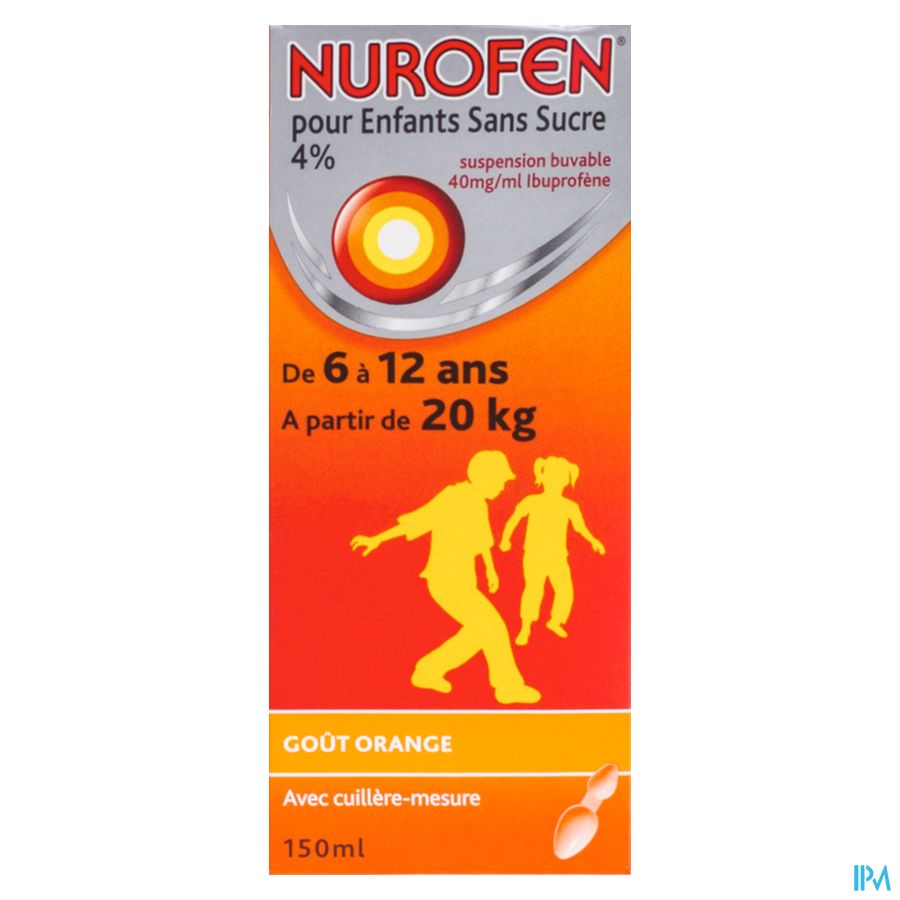 Nurofen Enfant Orange 4% Susp S/sucre 150ml