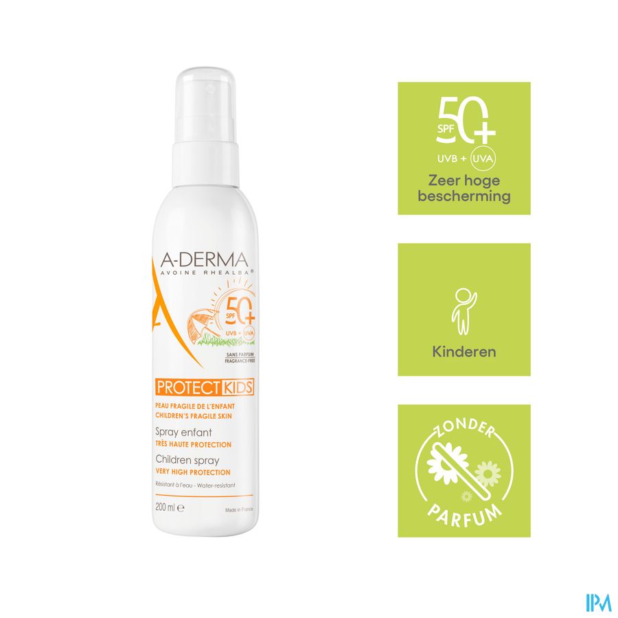 A-DERMA - A-DERMA PROTECT KIDS SPRAY SOLAIRE ENFANT SPF50+ - A-DERMA PROTECT KIDS