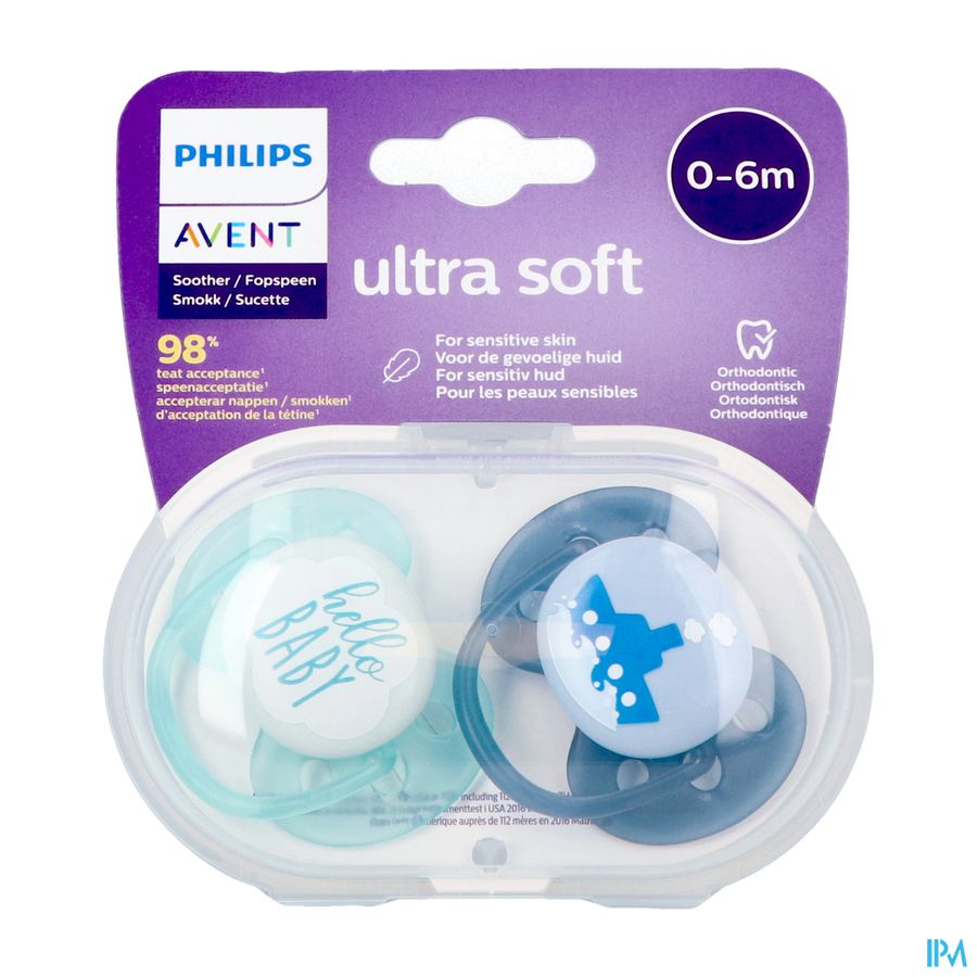 Philips Avent Sucette 0m+ Soft Boy