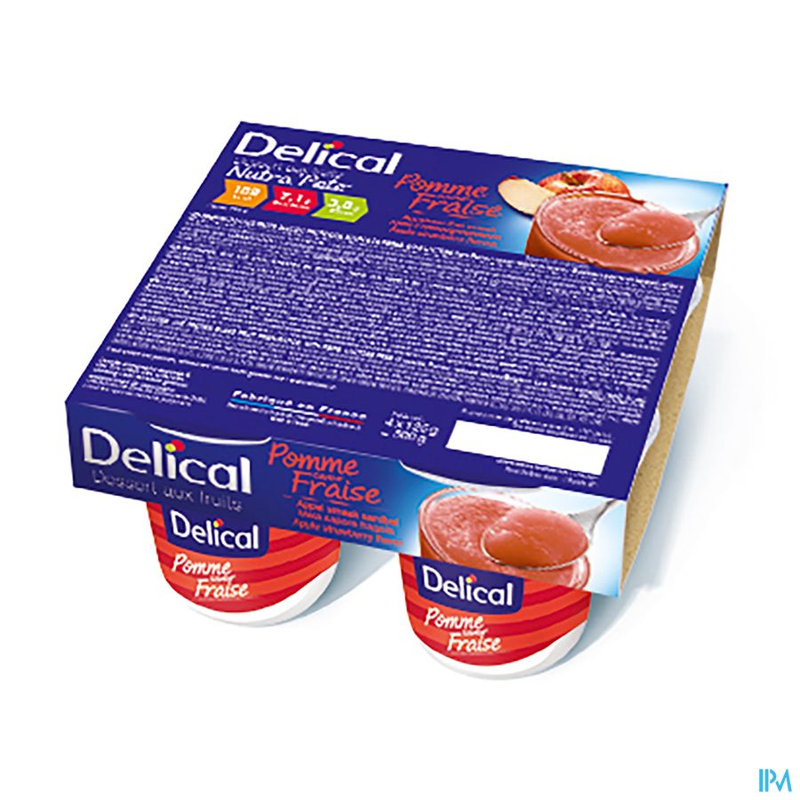 Delical Nutra Pote Pomme Fraise 4x125g