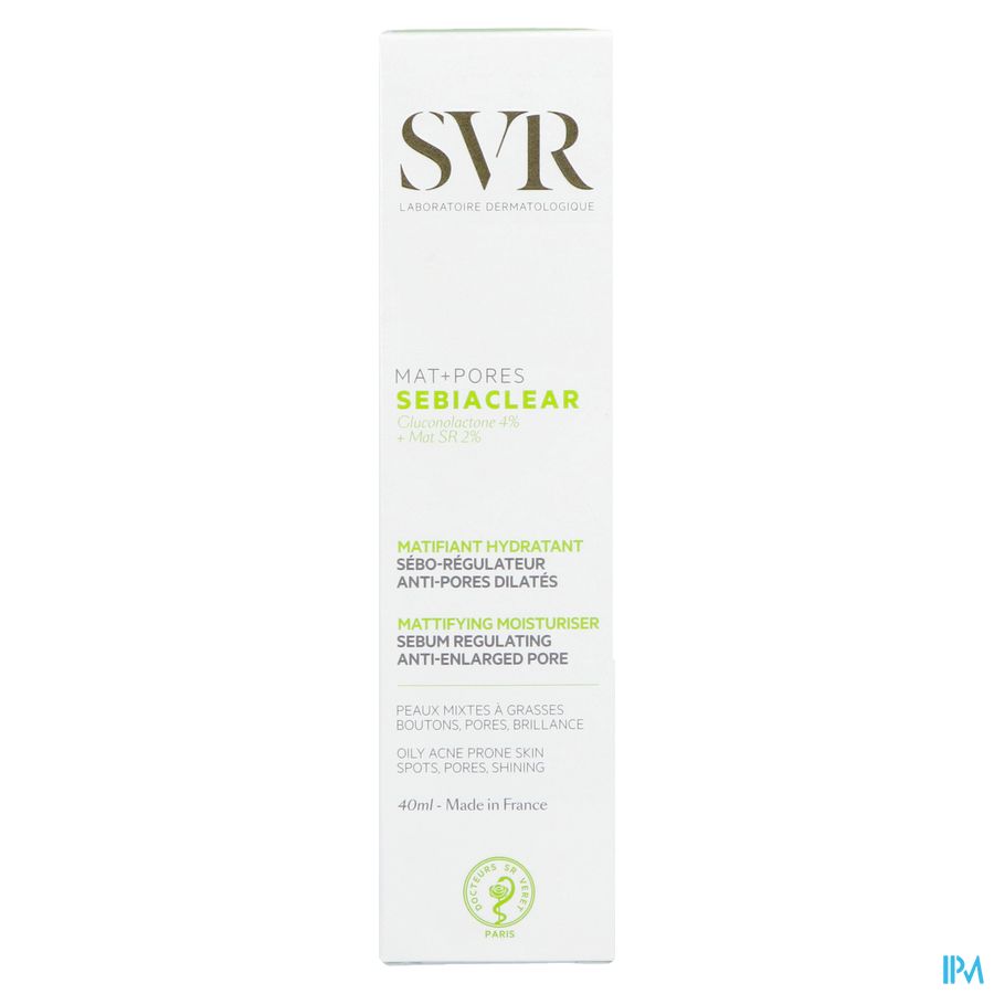 Svr Sebiaclear Creme Mat + Pores Tube 40ml