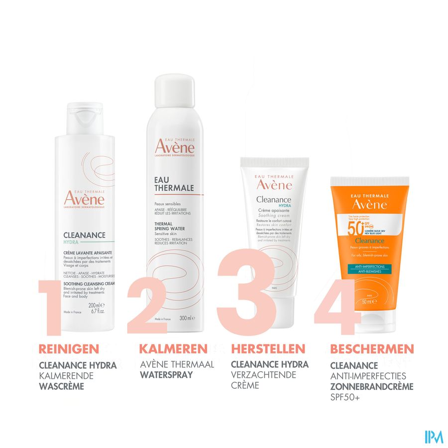 Eau Thermale Avène CLEANANCE HYDRA Crème apaisante - Restaure le confort cutané  - Peaux à imperfections irritées et desséchées par des traitements