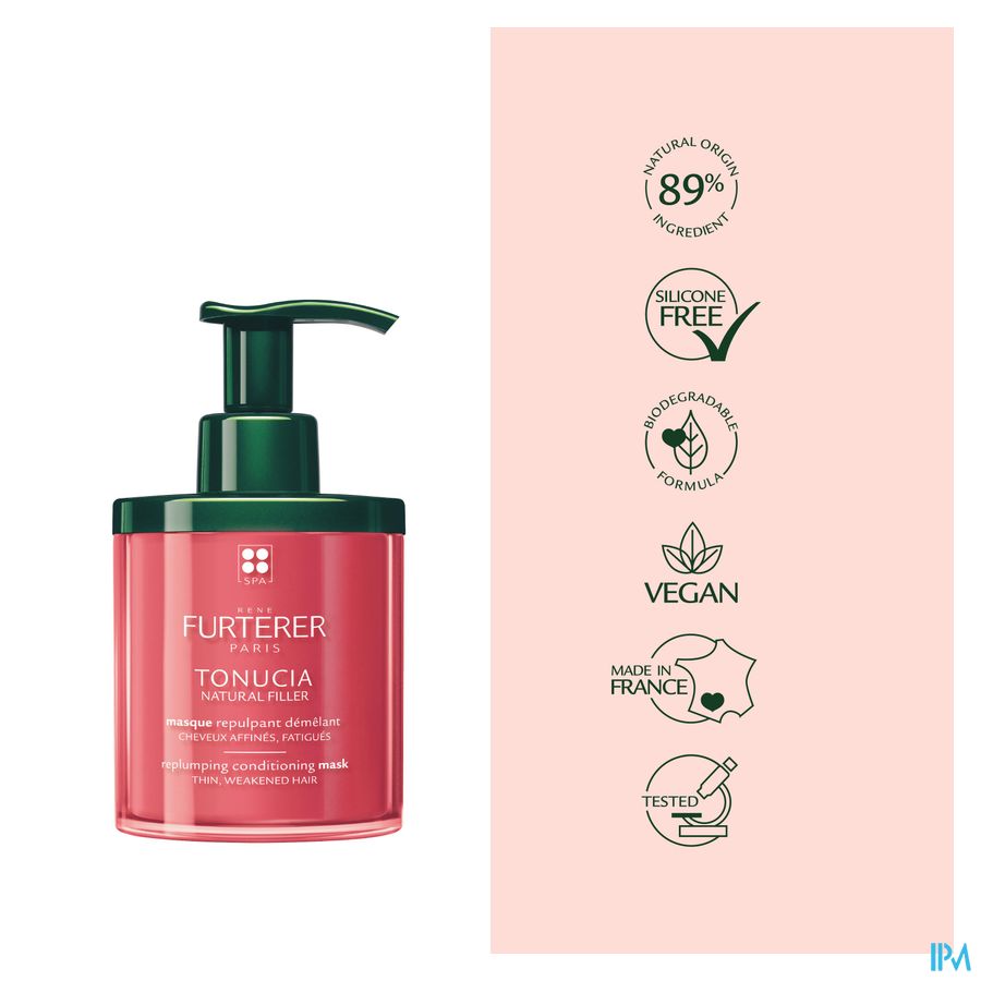 René Furterer - Masque repulpant démêlant - Masque densifiant pro-jeunesse - TONUCIA NATURAL FILLER