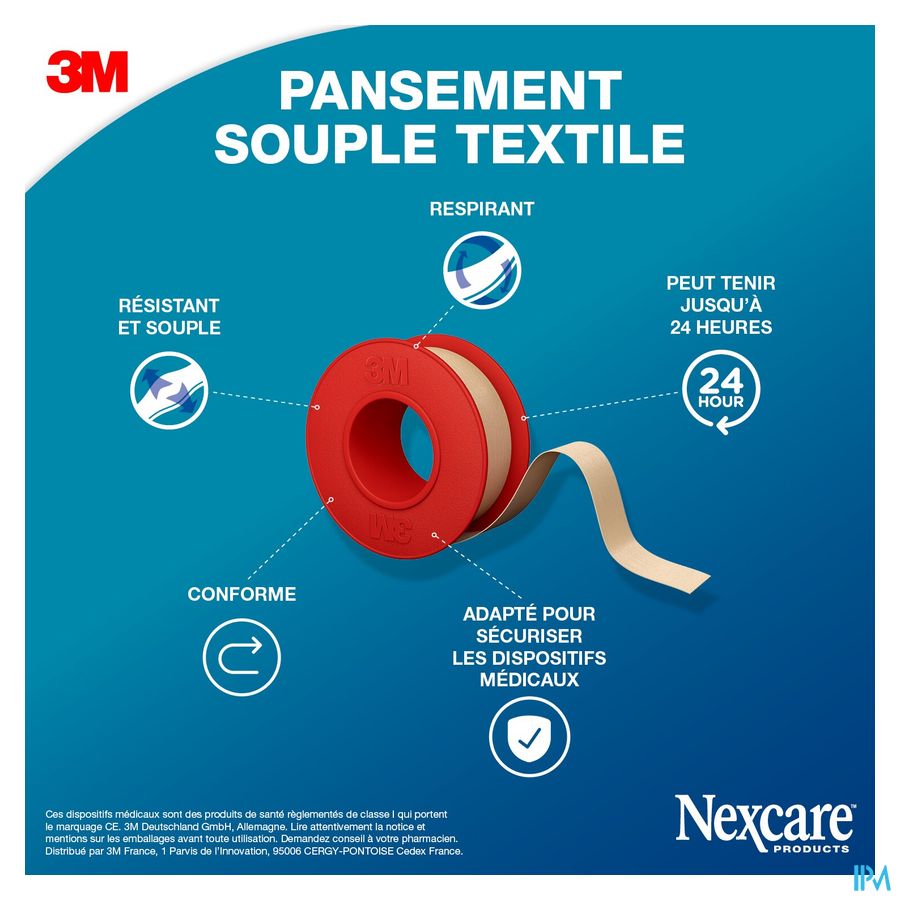 Nexcare 3m Textile Ruban Flexi. 4,2mx12,5mm Nt04-1