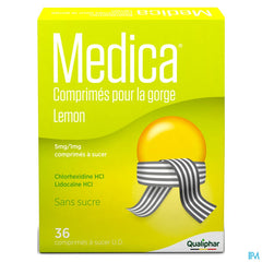 Medica comprimés pour la gorge Lemon 36 pcs - mal de gorge