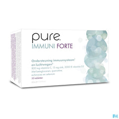 Pure Immuni Forte. Adultes. Vitamine C, D, Zinc, Selenium. Immunité. 30 comprimés.
