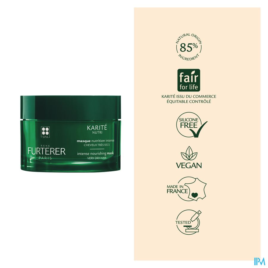 René Furterer - Masque nutrition intense - Masque nourrissant d'exception au beurre de Karité - KARITE NUTRI