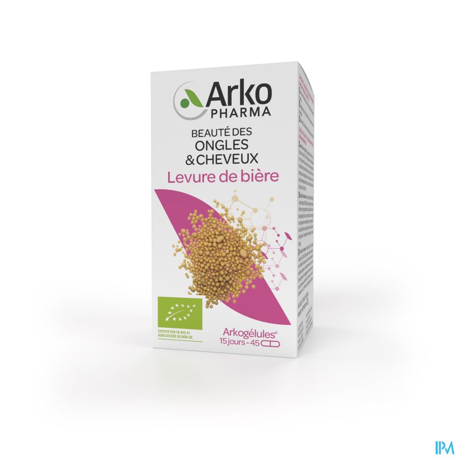 Arkopharma Arkogélules Levure De Bière Bio Beauté des ongles et cheveux 45 Gélules