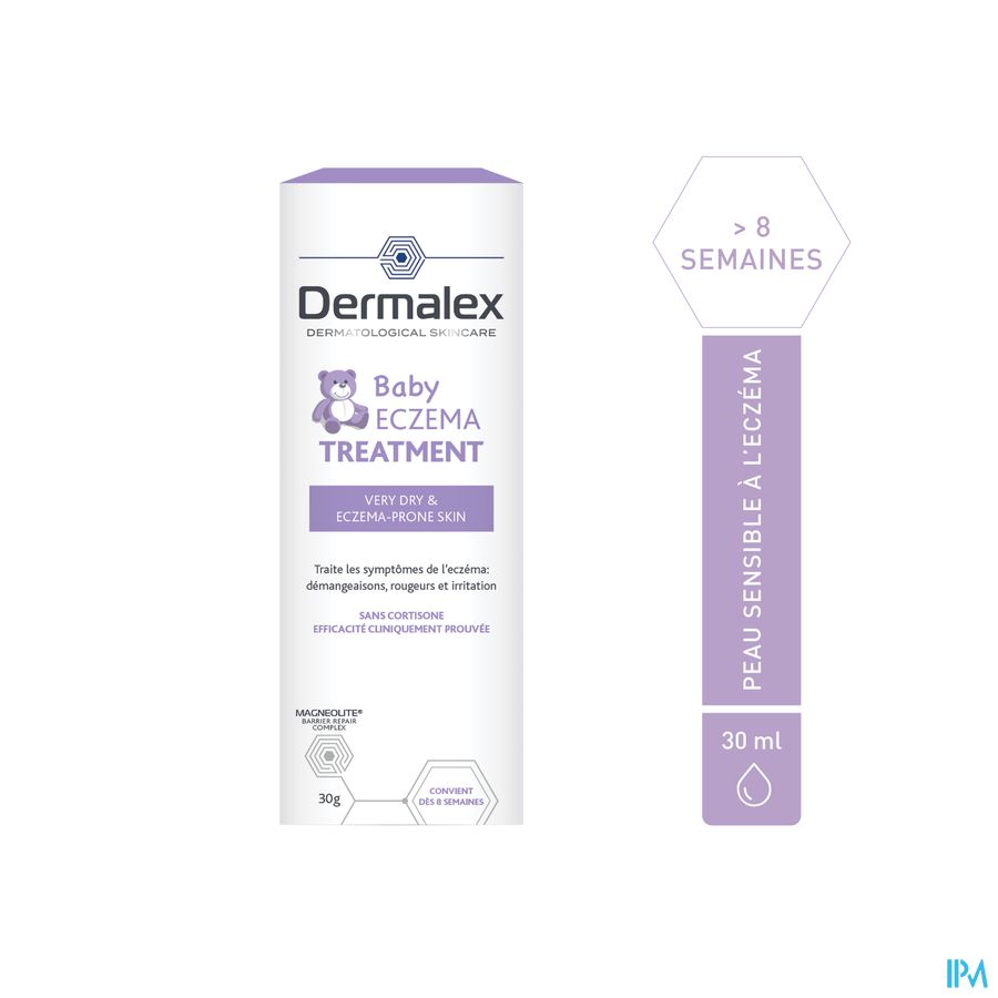 Dermalex® Eczema Bebe - Sans Cortisone - 30ml - A Partir De 8 Semaines