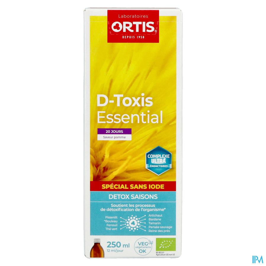 D Toxis Essential Sans Iode Pommes Bio 250ml