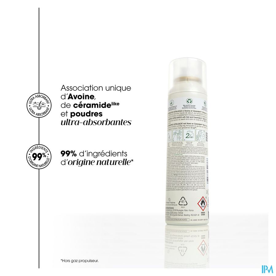 Klorane Shampoing sec teinté extra-doux - Cheveux châtains à bruns - à l'Avoine & Céramideᴸᴵᴷᴱ