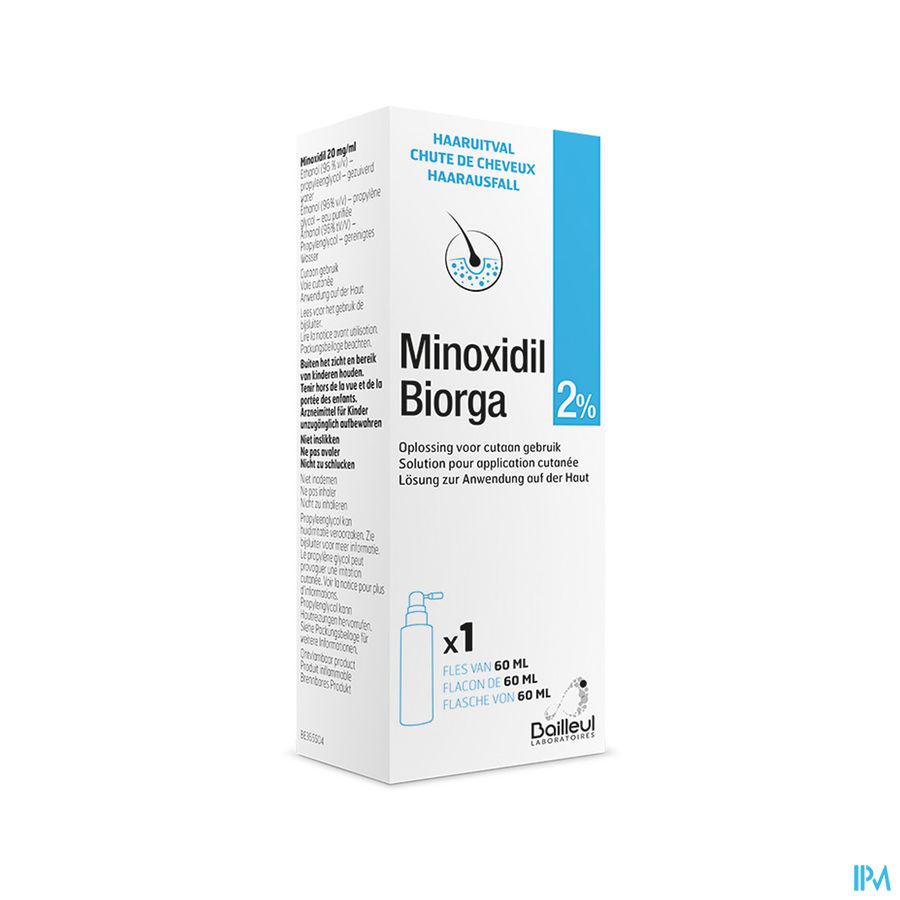 Minoxidil 2% solution pour application cutanée 1x60 ml