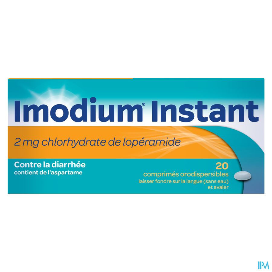 Imodium® Instant, une aide rapide et pratique en cas de diarrhée, 20 comprimés orodispersibles