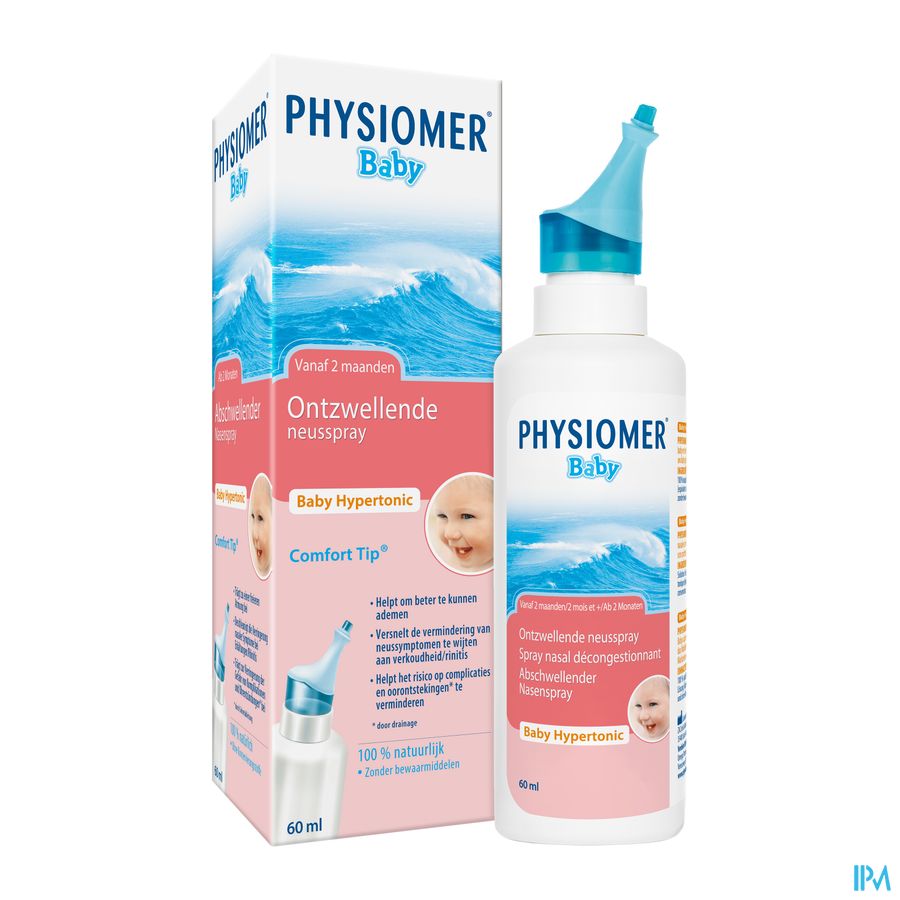 Physiomer® Spray Baby Hypertonique 60 ml Nez Bouché Bébé