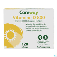 Careway Vitamine D 800iu Softcaps 120