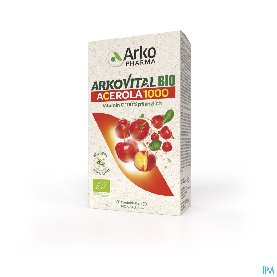 Arkopharma Arkovital Acérola 1000 Bio 30 Comprimés À Croquer