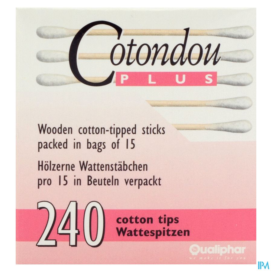 Cotondou Plus Batonnets Ouate Bois 120