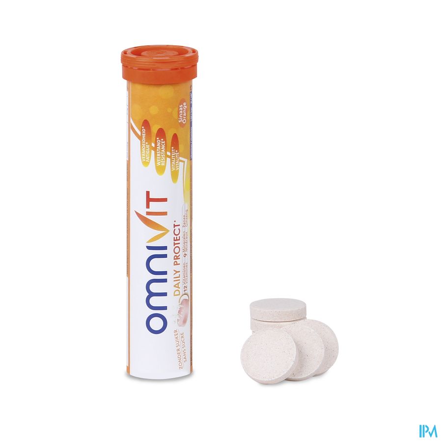 Omnivit Daily Protect 20cp - Vitamine Immunité Energie - Sans sucre