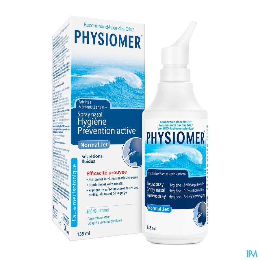 Physiomer® Normal Jet Spray Nasal 135ml-En Cas De Rhume,Nez Bouché Ou Grippe