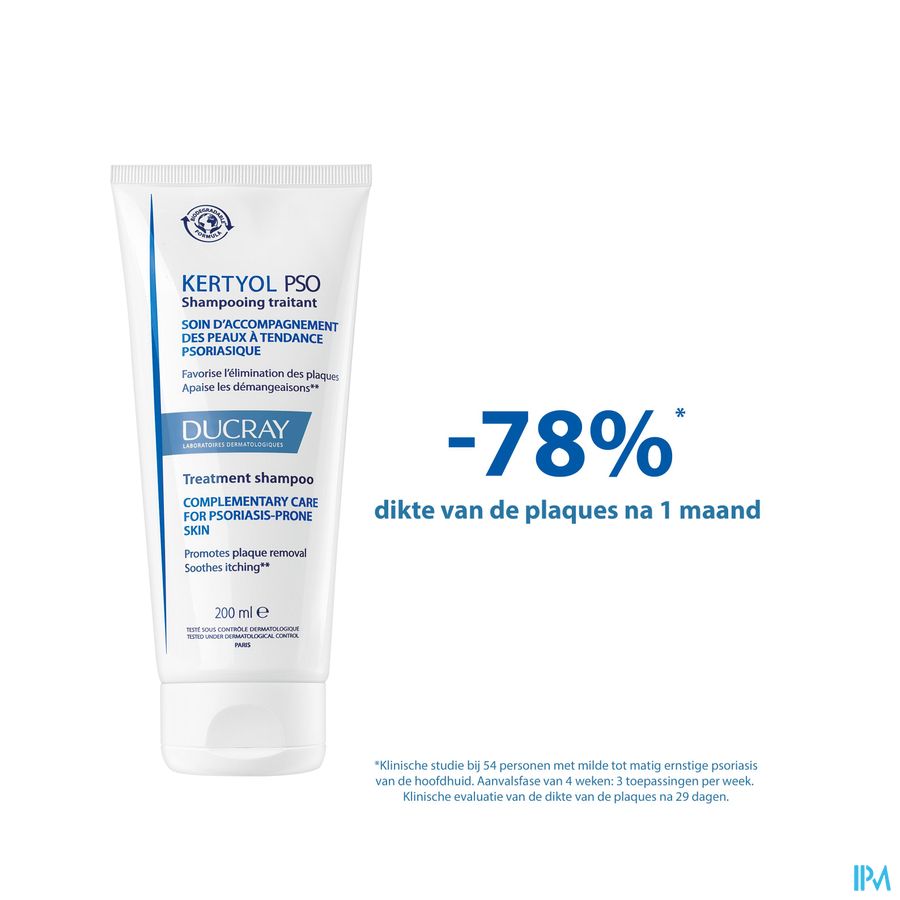 Ducray KERTYOL P.S.O. Shampooing traitant - Soin d'accompagnement des peaux à tendances psoriasique