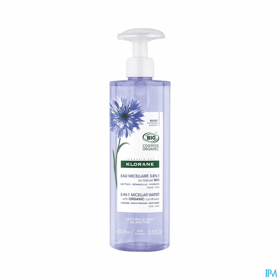 Klorane Visage Bleuet Eau Micellaire Bio 400ml Nf