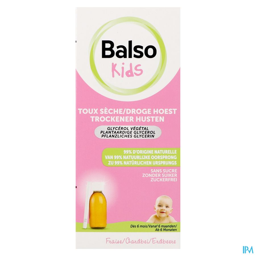 Balso Kids Sirop Toux S/sucre 125ml + Pipette Nf