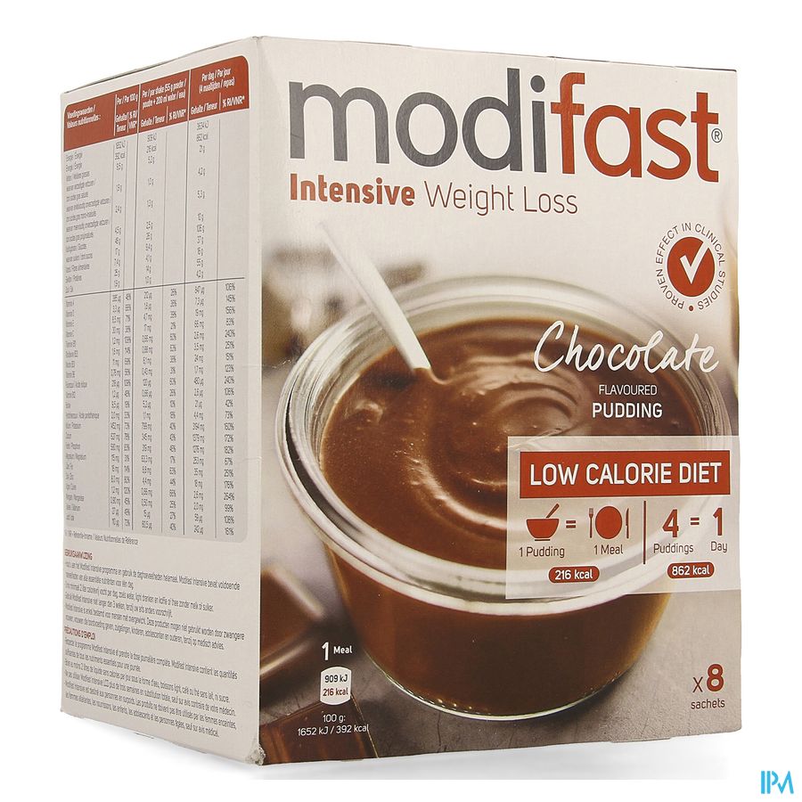 Modifast Intensive Choco Flavoured Pudding 8x55g