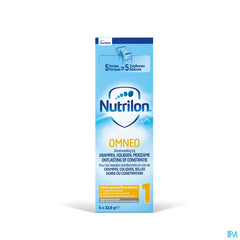 Nutrilon Omneo 1 | Crampes, Coliques, Selles dures, Constipation | Lait Bébé 0-6 mois  | Lait en Poudre pour Biberon | Sachets 5x23g