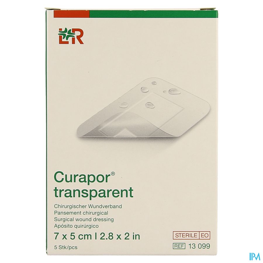 Curapor Transparent Steril 7cmx 5cm 5 13099
