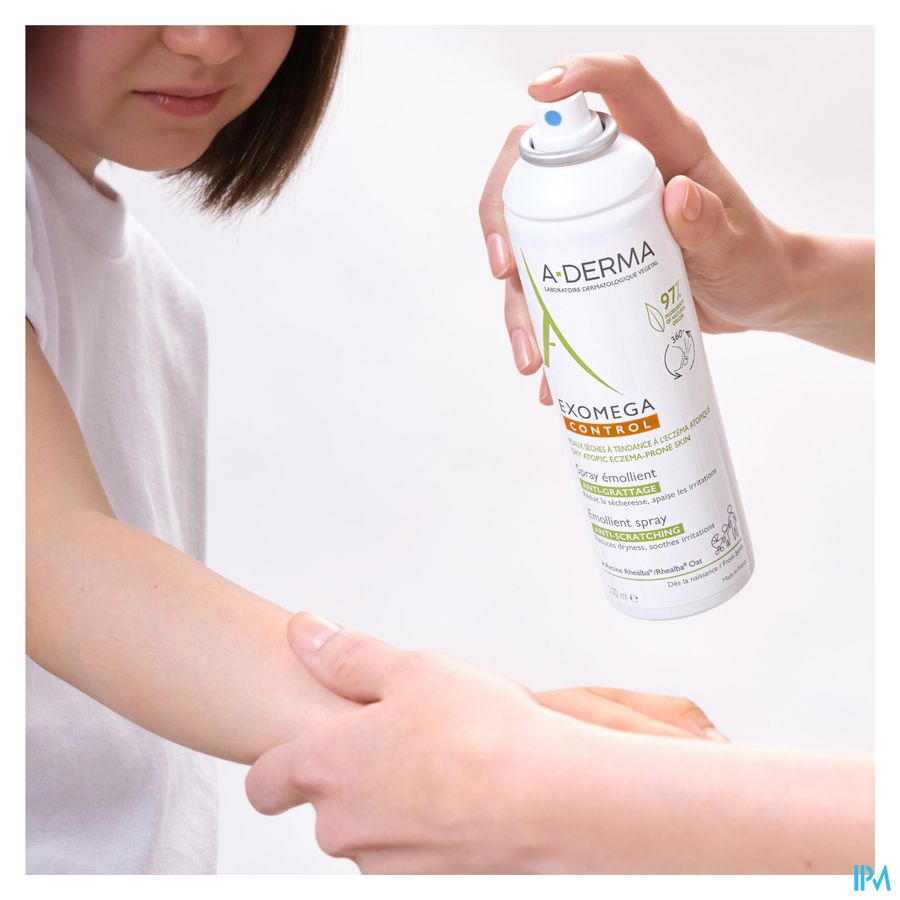 A-DERMA — EXOMEGA CONTROL — SPRAY ÉMOLLIENT anti-grattage - Peaux sèches à tendances atopique