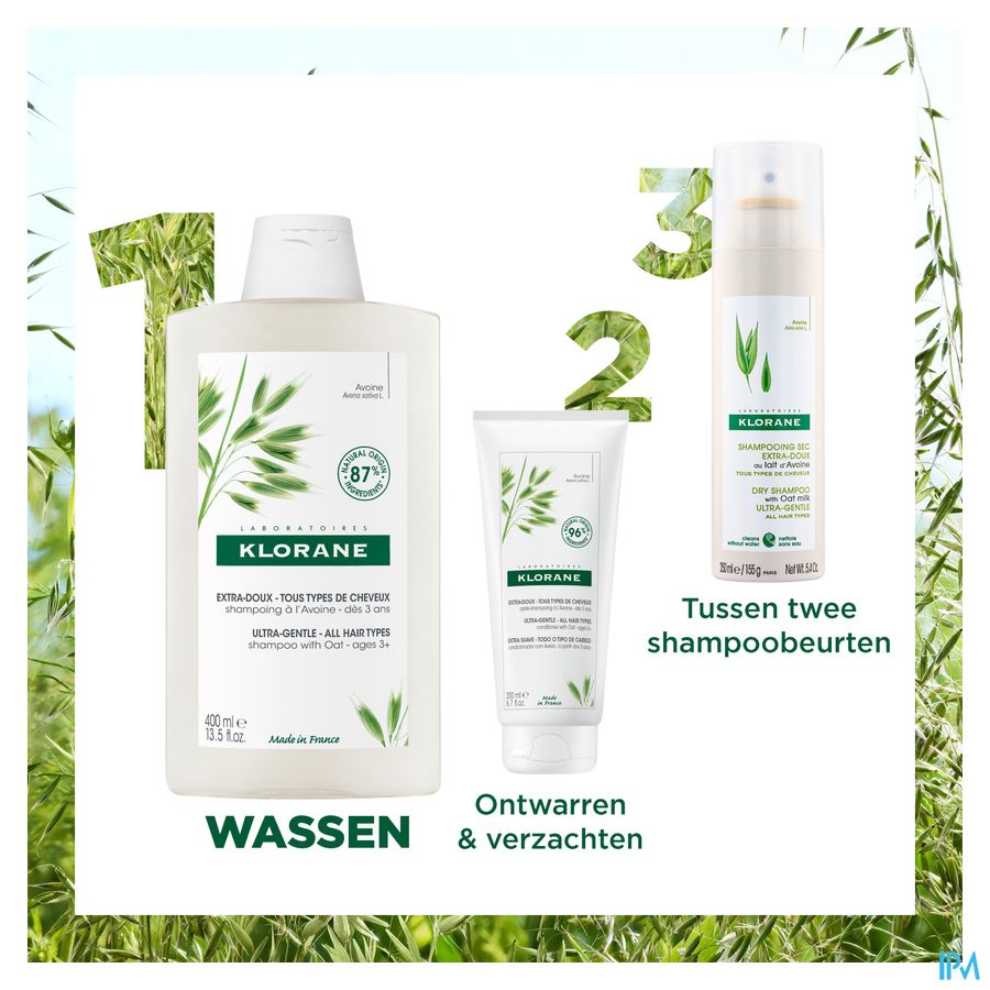 Klorane - Extra-doux Shampoing à l'Avoine - Tous types de cheveux