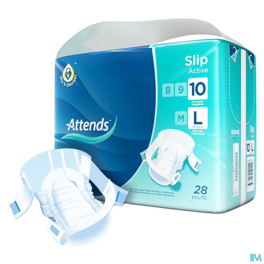 Attends Slip Active 10 Large 1x28