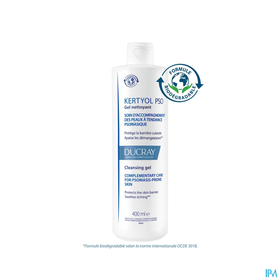 Ducray KERTYOL PSO Gel Nettoyant - Soin d'accompagnement des peaux à tendances psoriasique