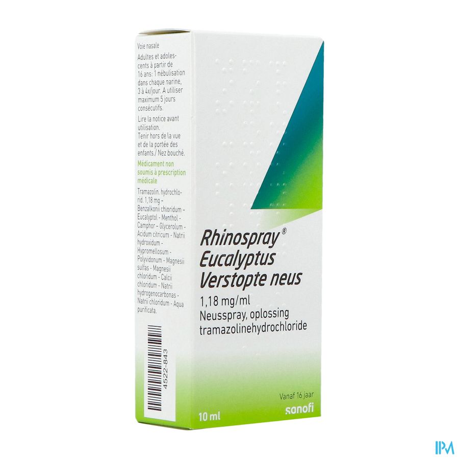 Rhinospray+eucal.nez Bouche 1,18mg/ml Spr Nas.10ml