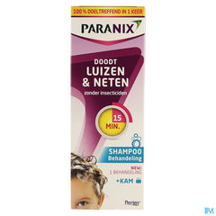 Paranix® Shampooing De Traitement Anti-Poux Et Anti-Lentes 15 Min 200 ml + Peigne