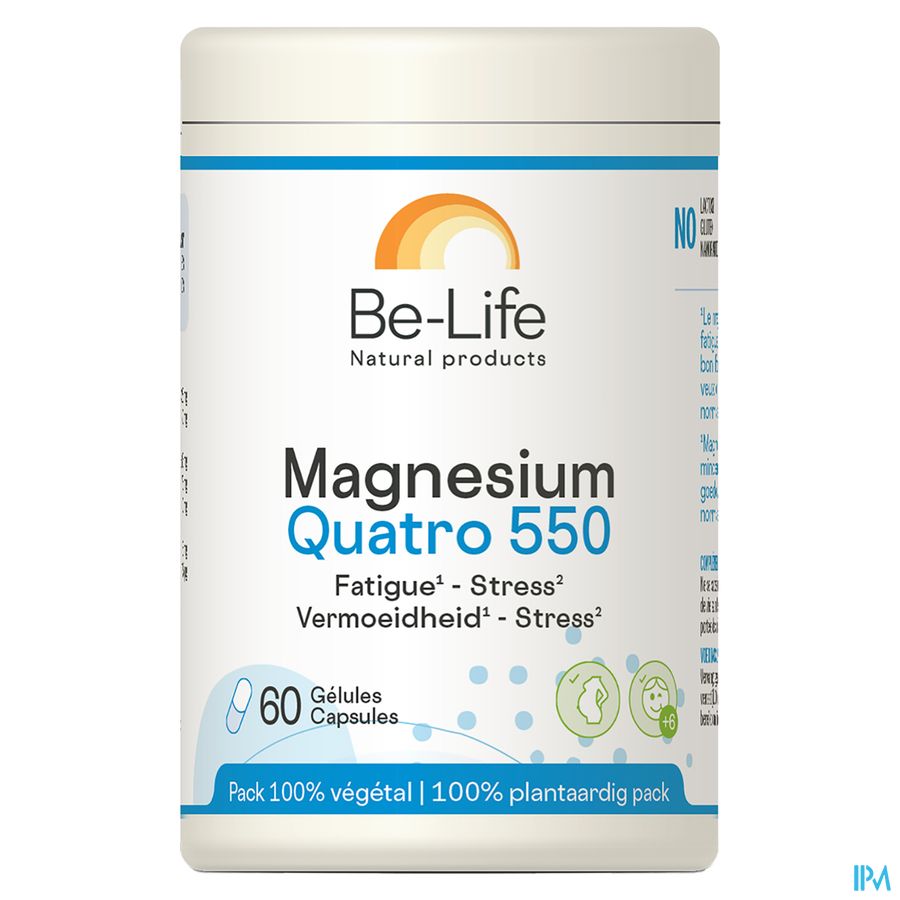 Magnesium Quatro 550 Be Life Pot Caps 60