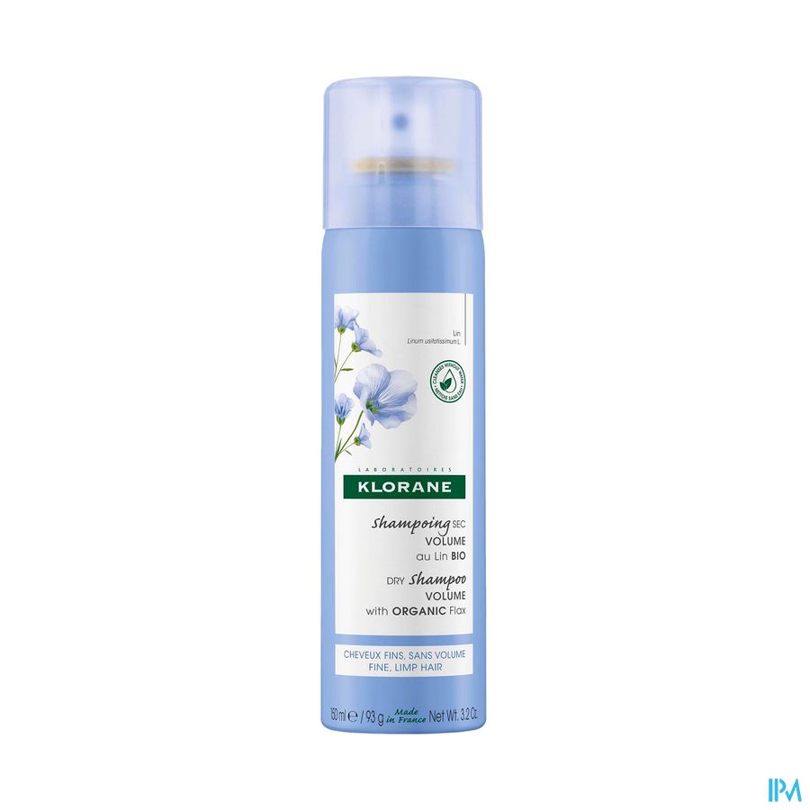 Klorane - Shampoing sec Volume au Lin BIO - Cheveux fins, sans volume