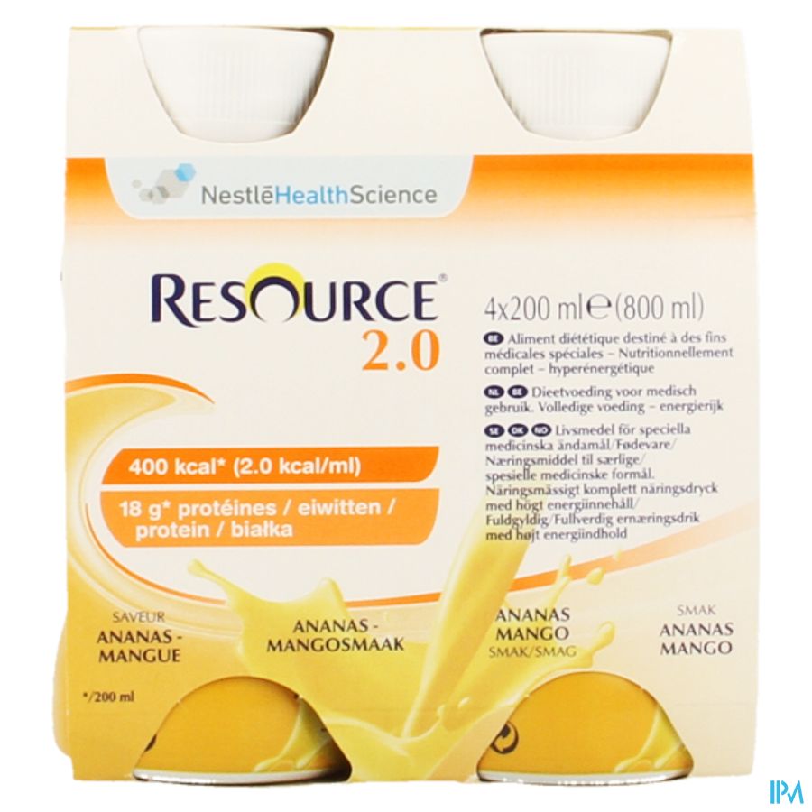 Resource 2.0 Ananas-mangue 4x200ml 12314415