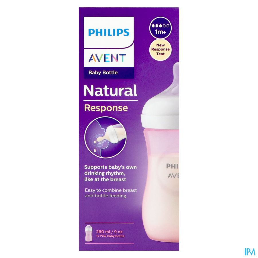 Philips Avent Natural 3.0 Biberon Rose 260ml