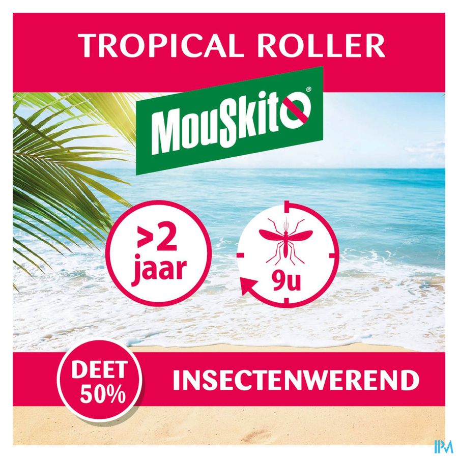 Mouskito Tropical Roller 75 ml - Anti-Moustiques, Mouches - Zones Tropicales - DEET 50%