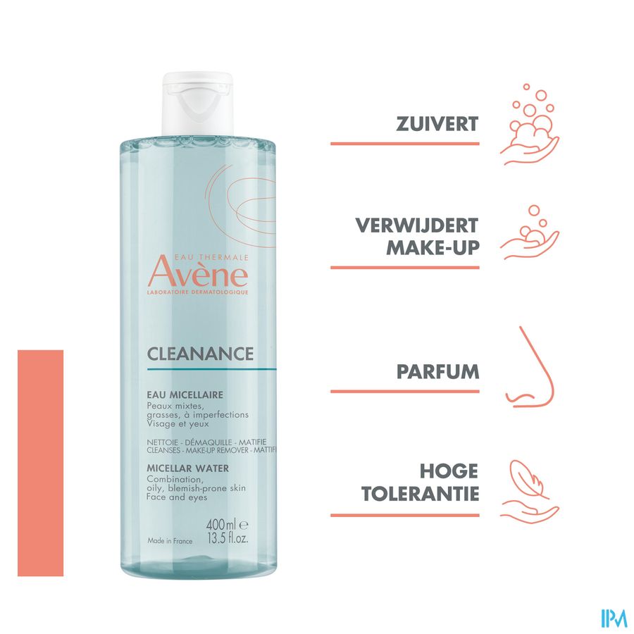 Eau Thermale Avène - Eau micellaire Cleanance Peaux mixtes à tendance acnéique