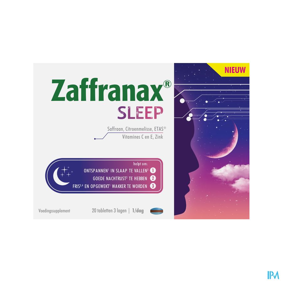 Zaffranax® Sleep 20 Comprimés - Sommeil, Fatigue, Moments De Stress
