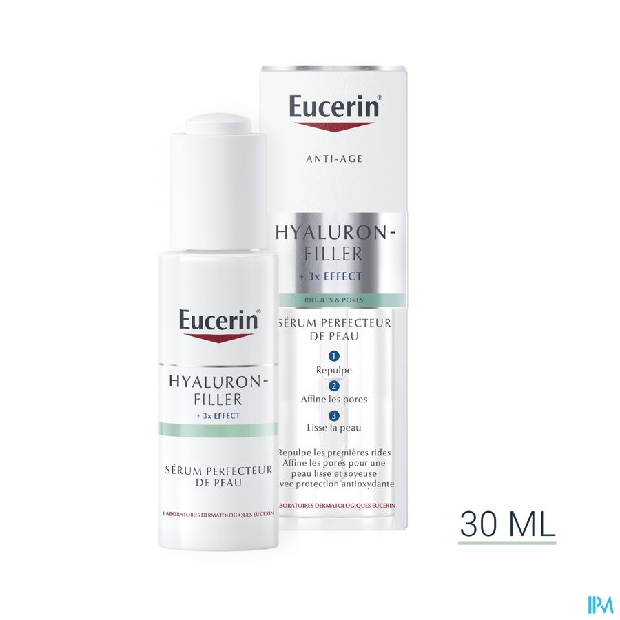 Hyaluron-Filler + 3x Effect Sérum Perfecteur de Peau Anti-Âge Rides Ridules & Pores avec pipette 30ml